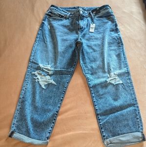 NWT - Express Size 16R Boyfriend Mid-Rise Jeans